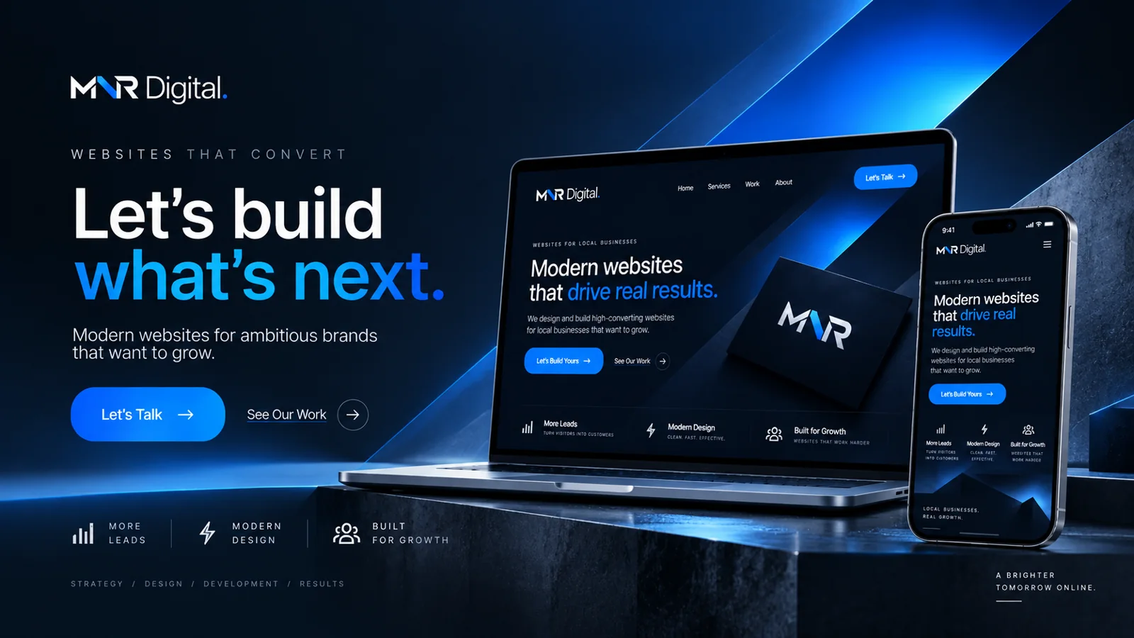 MNR Digital website design on desktop and mobile
