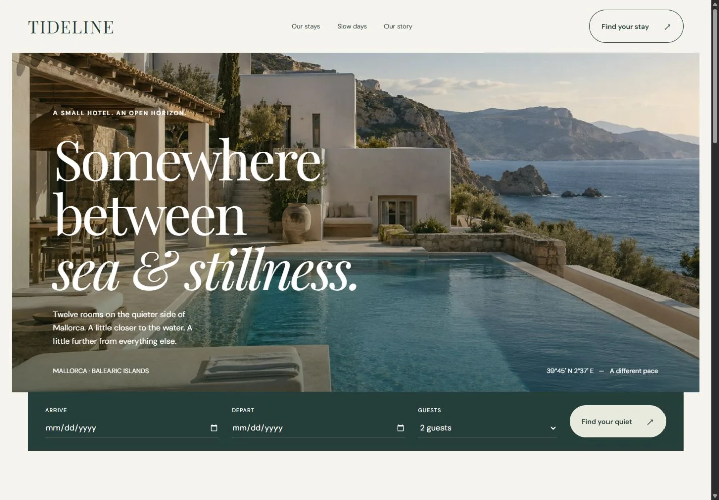 TIDELINE website preview